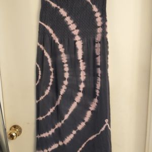 🌺Tie dye long strapless dress